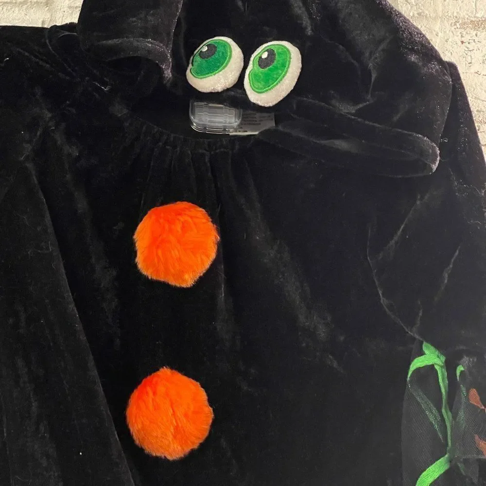 Peek a Boo Spider Velvet Halloween Romper Size 24 Month
